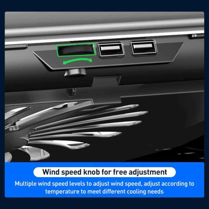 NUOXI Q5A 6-Speed Adjustable 6-Core Large Fan Cooling Pad(Silver)