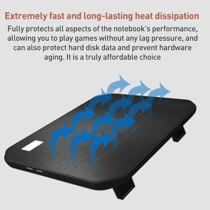 NUOXI M10B Dual Large Fan Laptop Cooling Pad(Blue)