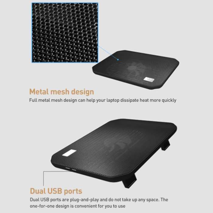 NUOXI M10B Dual Large Fan Laptop Cooling Pad(Blue)