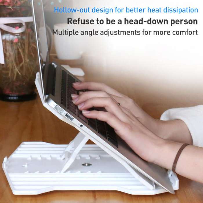 NUOXI N2 8-level Adjustable Laptop Holder, without Turntable(Black)