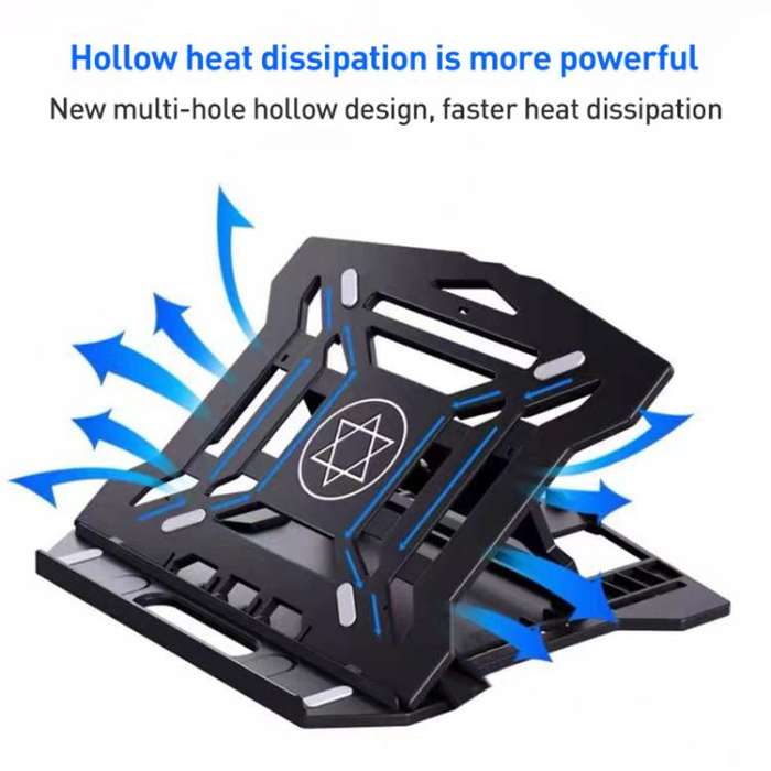 NUOXI N2 8-level Adjustable Laptop Holder, without Turntable(Black)