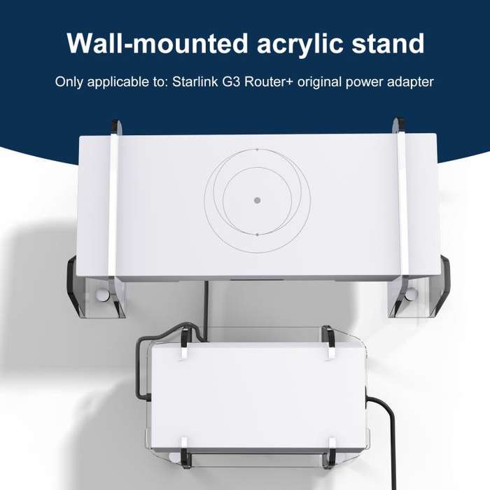 For Starlink Gen 3 Router Acrylic Separable Wall-mounted Bracket(Transparent)
