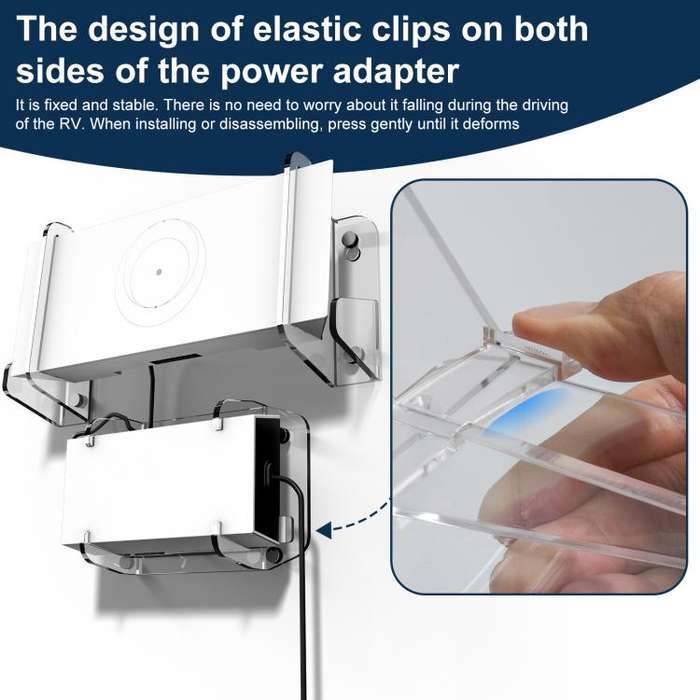 For Starlink Gen 3 Router Acrylic Separable Wall-mounted Bracket(Transparent)