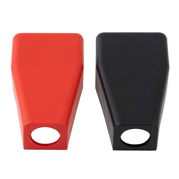 2pcs/Pack Car Battery Wire Terminal Protection Cover Battery Positive Negative Top Post Cap(Black...