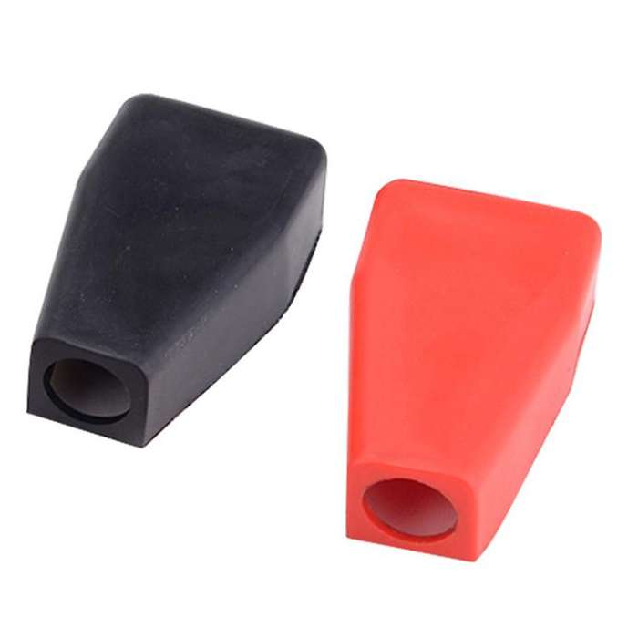 2pcs/Pack Car Battery Wire Terminal Protection Cover Battery Positive Negative Top Post Cap(Black...