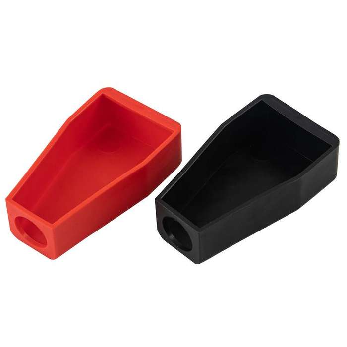 2pcs/Pack Car Battery Wire Terminal Protection Cover Battery Positive Negative Top Post Cap(Black...