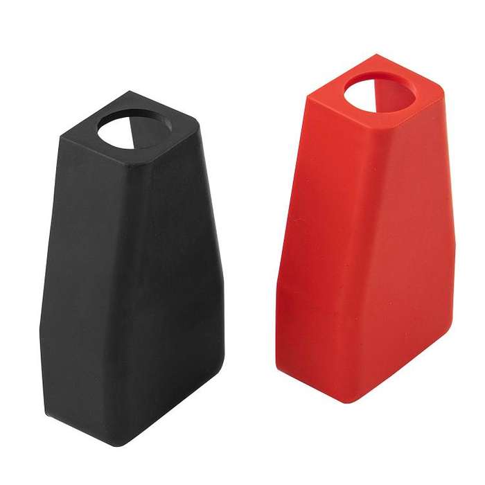 2pcs/Pack Car Battery Wire Terminal Protection Cover Battery Positive Negative Top Post Cap(Black...