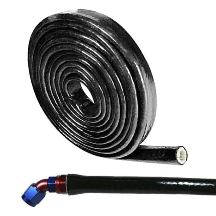 Silicone Fiberglass Fireproof Heat Shield Protective Sleeve Car Line Insulation Protection Cover,...