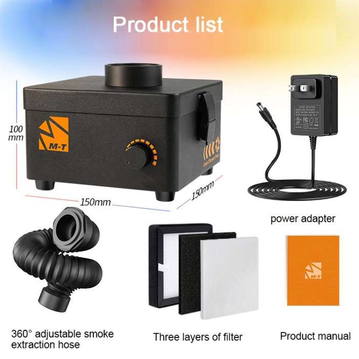 CP-308 Desktop Smoking Apparatus Solder Fume Purifier, Plug:US Plug(Black)