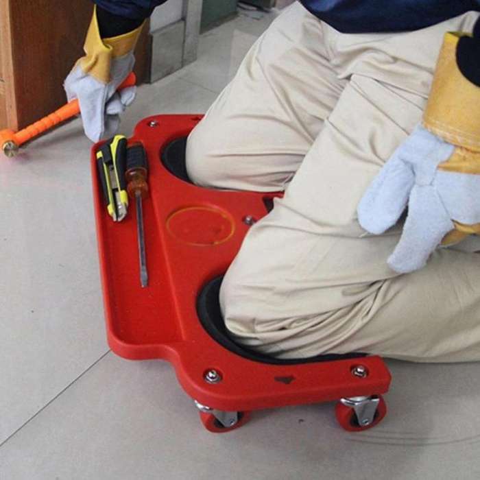 Portable Universal Wheel Sliding Kneel Pad Car Repair Home Improvement Tool with 5 Swivel Castors...