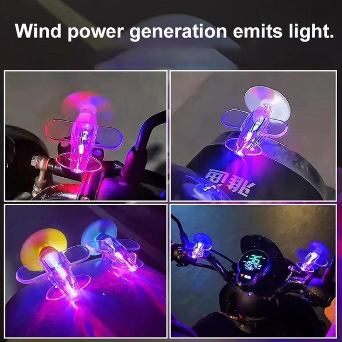Small Airplane Shaped Motorcycle LED Colored Atmosphere Lights(Blue)