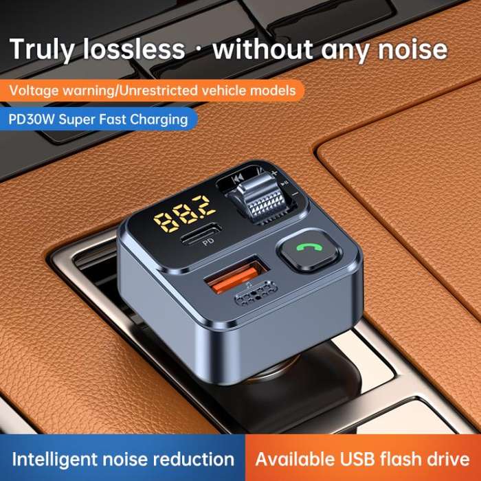S2 Car Wireless MP3 Player Car Charger(Blue Black)