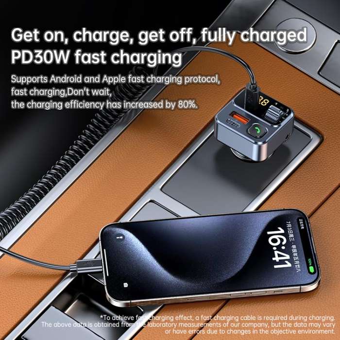 S2 Car Wireless MP3 Player Car Charger(Blue Black)
