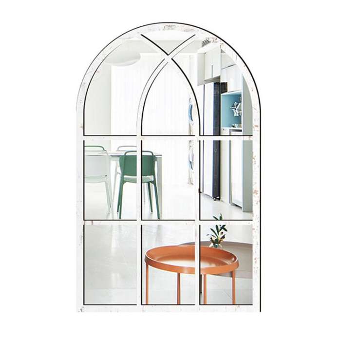 Wood Acrylic Imitation Window Self-adhesive Decorative Mirror, Model:MZ421B-Size L