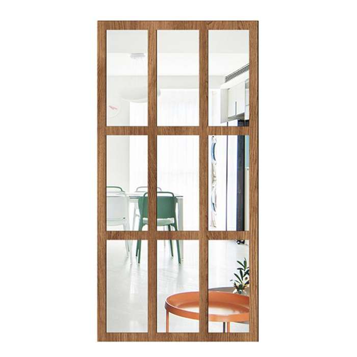 Wood Acrylic Imitation Window Self-adhesive Decorative Mirror, Model:MZ426C-Size L