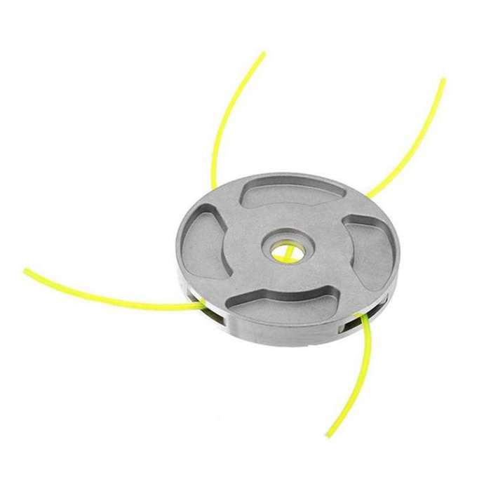 Lawn Mower Aluminum Alloy Grass Trimmer Head with Cables(Silver)