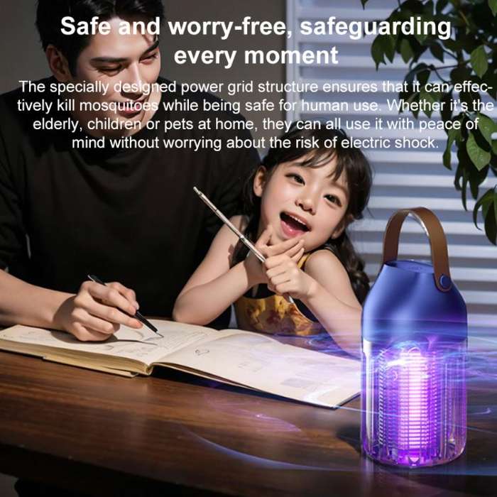 Rechargeable Camping Electric Mosquito Killer Lamp(Blue)