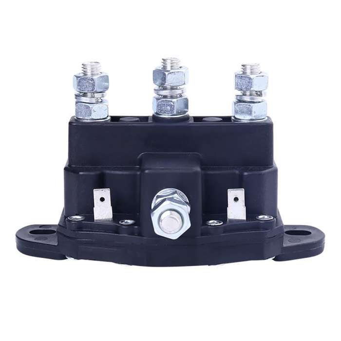 Car Relay Winch Motor Reversing Solenoid Switch DC Six-terminal Relay 2141211A61(Black)