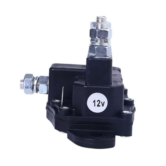 Car Relay Winch Motor Reversing Solenoid Switch DC Six-terminal Relay 2141211A61(Black)