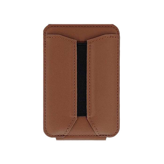 MagSafe Live Broadcast Phone Bracket Card Holder with Elastic Band(Brown)