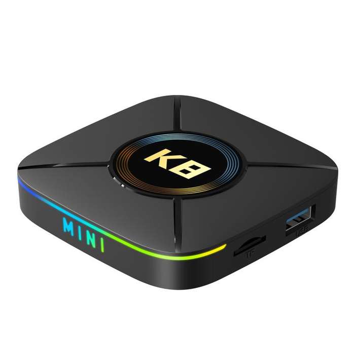 HK1 K8MINI 4K UHD Android 14 Smart TV Box with Remote Control, 2GB+16GB, RK3518 Quad-Core(UK Plug)