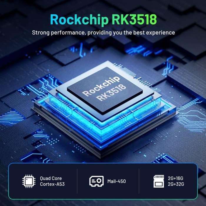 HK1 K8MINI 4K UHD Android 14 Smart TV Box with Remote Control, 2GB+16GB, RK3518 Quad-Core(AU Plug)
