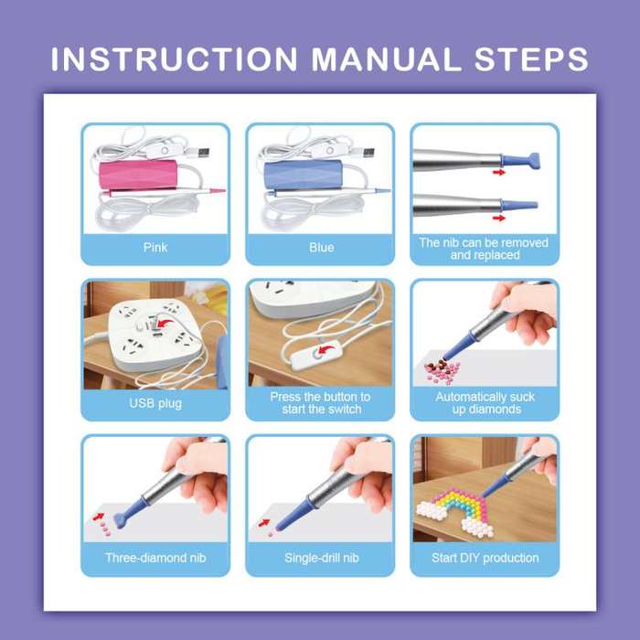 USB Interface Electric Drill Pen DIY Drill Tool(Pink)