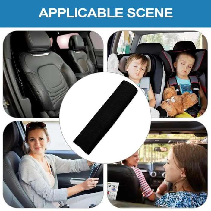 Universal Car Seat Belt Extended Ice Silk Fabric Shoulder Pad Protection Belt(White)