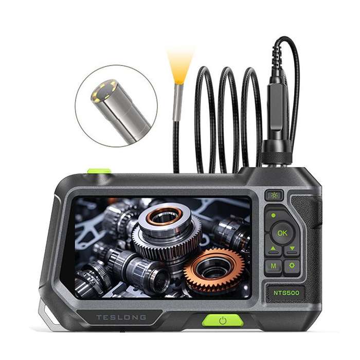TESLONG NTS500 Industrial Pipeline Endoscope with 5 inch HD Screen, Model:5.5mm Single Lens / 1m
