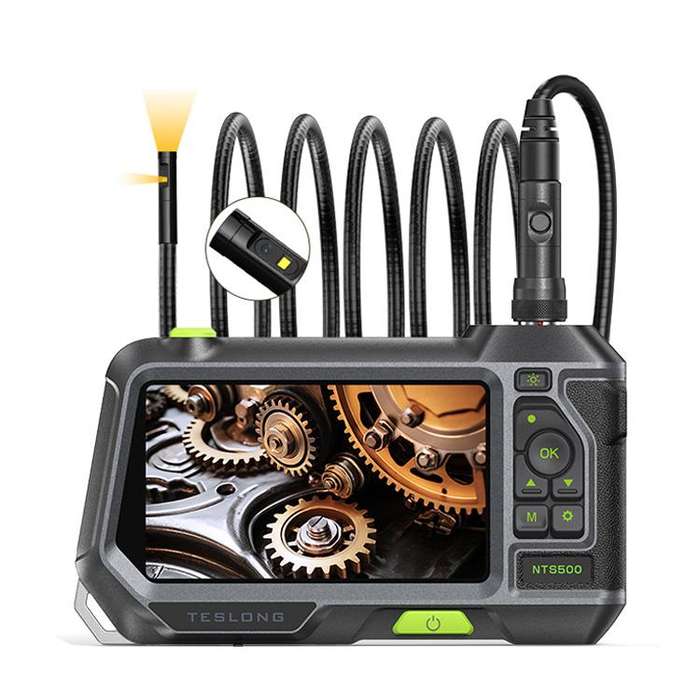 TESLONG NTS500 Industrial Pipeline Endoscope with 5 inch HD Screen, Model:8mm Dual Lens / 3m
