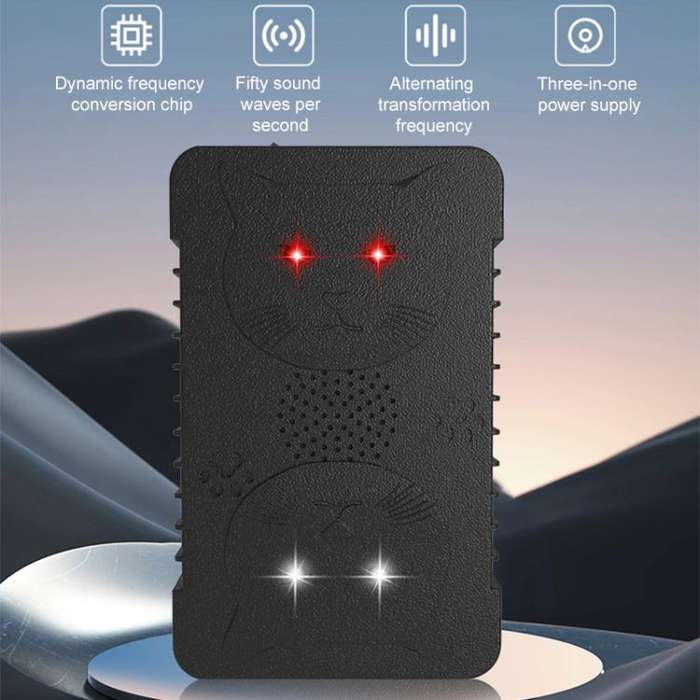 Intelligent Ultrasonic Car Mouse Repeller(Black)