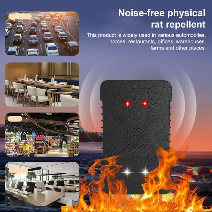 Intelligent Ultrasonic Car Mouse Repeller(Black)