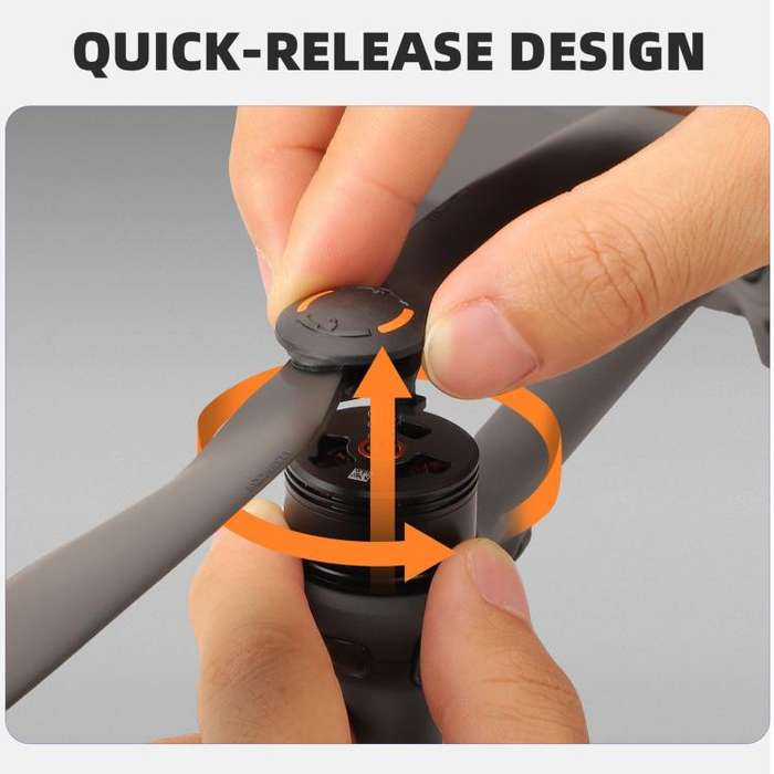 For DJI Mavic 4 Pro Sunnylife 1158F Quick-Release Propellers Blades, Type:Two Pairs(Orange Tip)