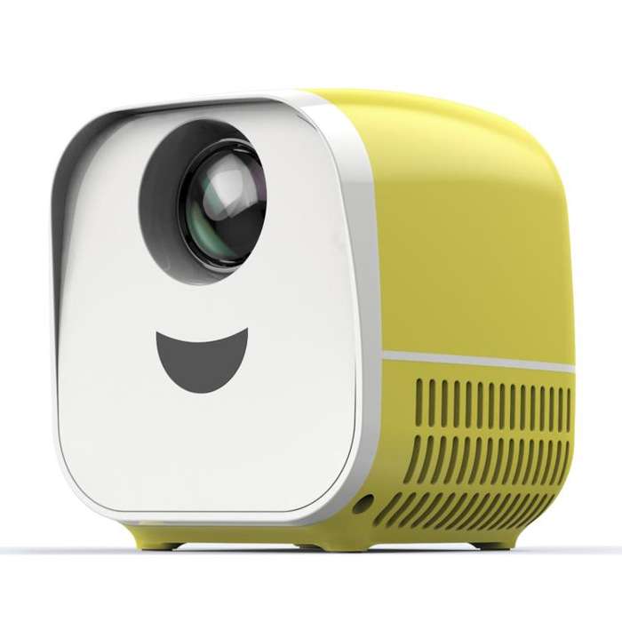 VIVIBRIGHT L1 Basic 480x240P 60ANSI LCD + LED Smart Projector, US Plug(Yellow)