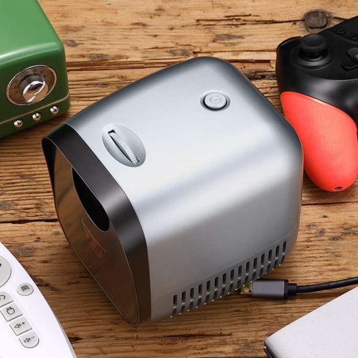 VIVIBRIGHT L1 Basic 480x240P 60ANSI LCD + LED Smart Projector, UK Plug(Yellow)