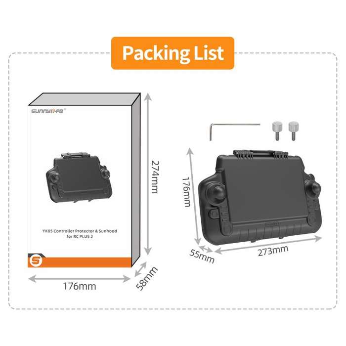 For DJI RC Plus 2 Sunnylife Remote Control Sunshade Protection Cover(Grey)
