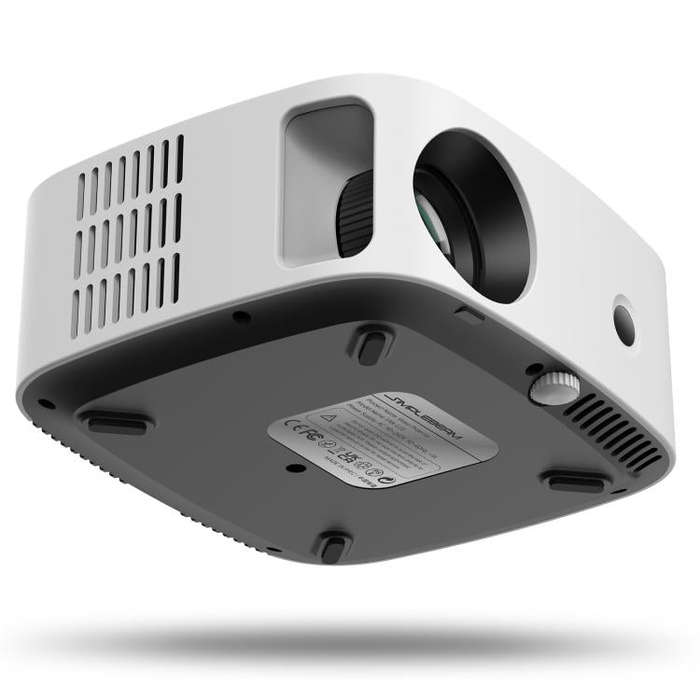 VIVIBRIGHT L03 Lite 1280x720P 150ANSI Android 9.0 Screen Mirror Smart Projector, EU Plug(White)
