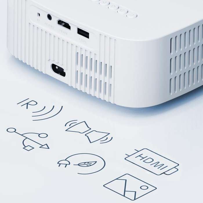 VIVIBRIGHT L03 Basic 1280x720P 150ANSI Smart Projector, EU Plug(White)