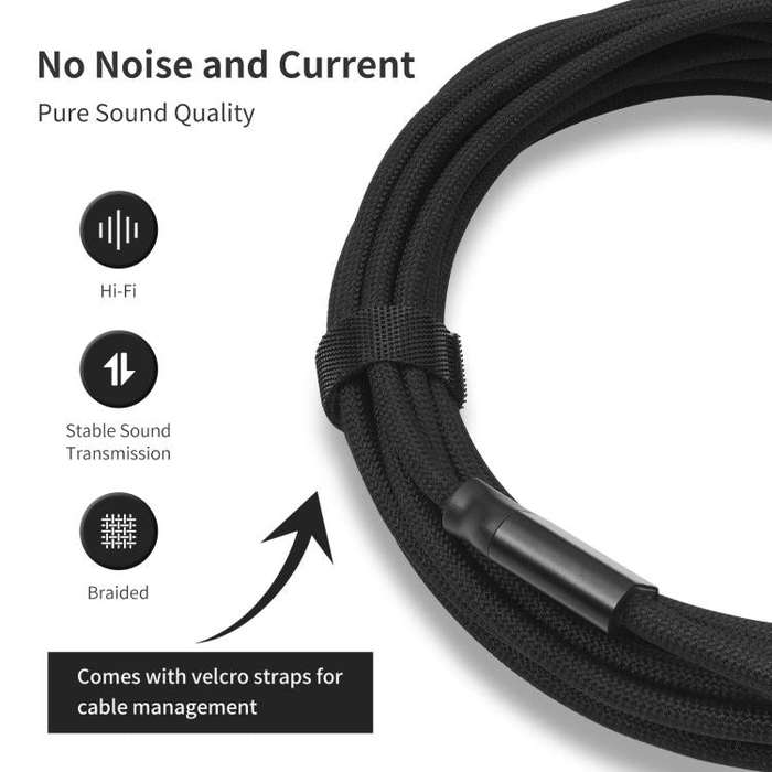 2 RCA Male to 2 RCA Male Audio Cable, Length:3m(Black)
