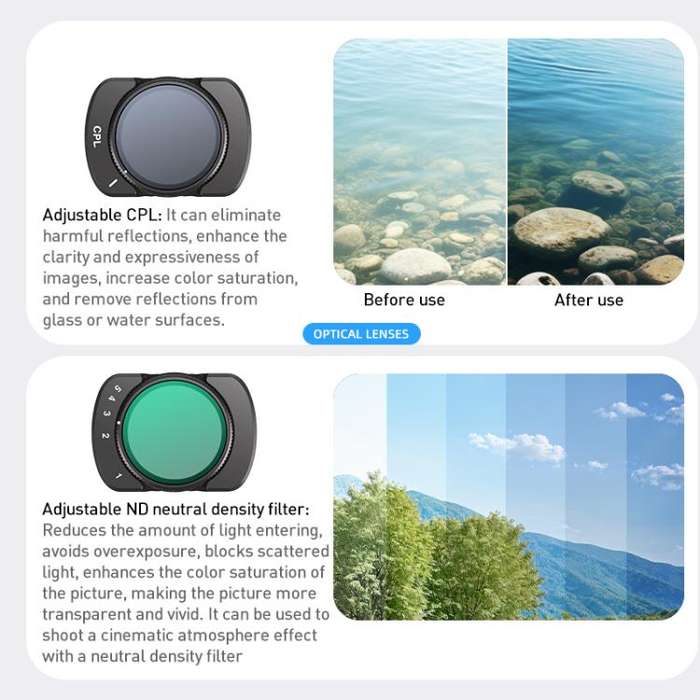 For DJI Osmo Pocket 3 Camera Lens Filter, Filter:VND1-5