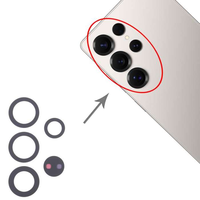 For Samsung Galaxy S25 Ultra SM-S938B 10set Back Camera Lens