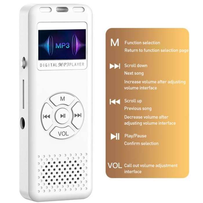 T09 Multifunctional Digital Screen MP3 / MP4 Bluetooth Music Player, Without Memory Card(Black)