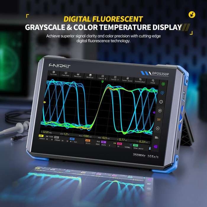 FNIRSI DPOS350P 4 in 1 7 inch IPS HD Touch Screen 350M Tablet Oscilloscope(EU Plug)