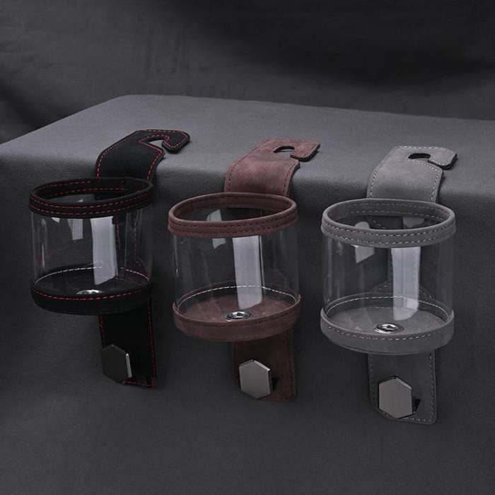 Car Water Cup Holder Seat Back Single Hanger Hook(Brown)