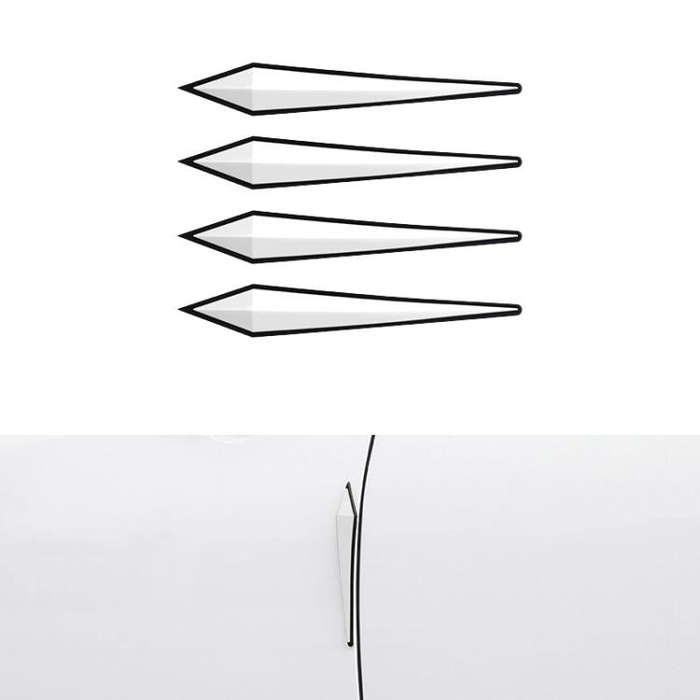 4pcs / Set Car Door Anti-collision PVC Strip, Size: 15x2.5cm(White)
