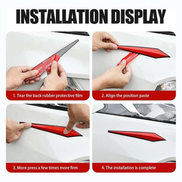Car Door Anti-collision PVC Strip, Size: 23.5x3.5cm(Black)