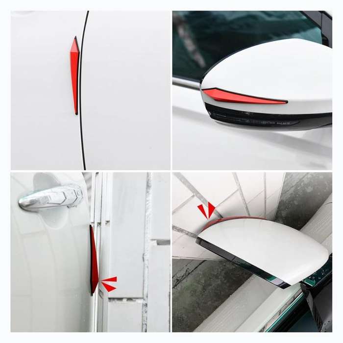 Car Door Anti-collision PVC Strip, Size: 23.5x3.5cm(Black)