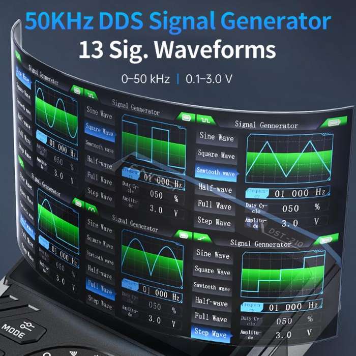 FNIRSI DST210 3 in 1 Digital Multimeter Oscilloscope(Black Blue)