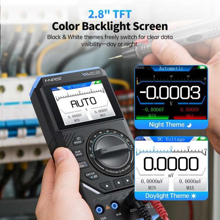 FNIRSI DST201 3 in 1 Digital Multimeter Oscilloscope(Black Blue)