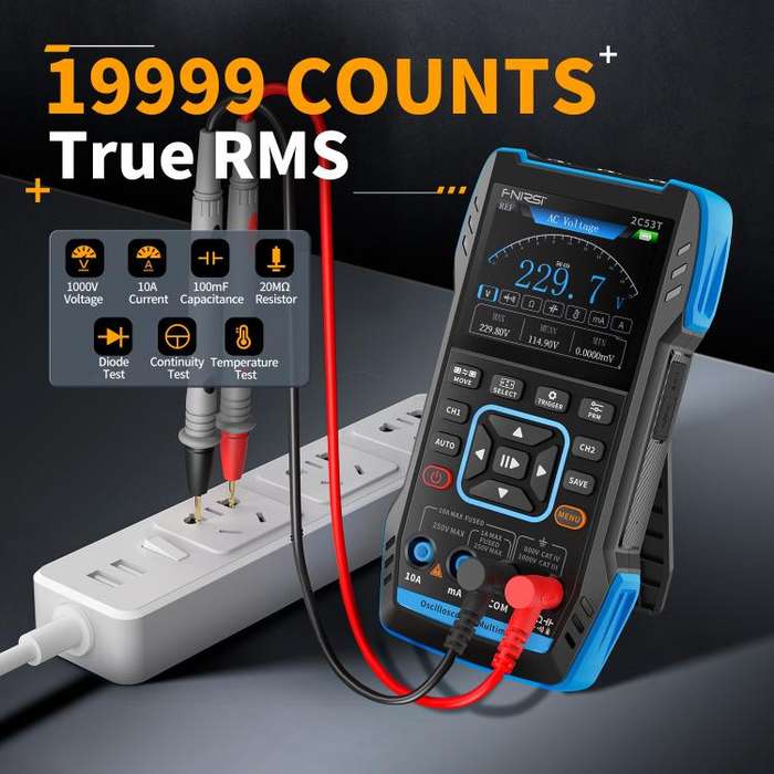 FNIRSI 2C53T Dual Channel 50M Digital Multimeter, Style:High-end Version